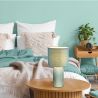 Lampa de masa cu baza din sticla abajur textil SOFIA verde