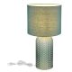 Veioze - Lampa de masa cu baza din sticla abajur textil SOFIA verde
