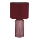 Lampa de masa cu baza din sticla abajur textil SOFIA rosu