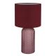 Lampa de masa cu baza din sticla abajur textil SOFIA rosu