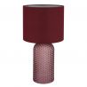 Lampa de masa cu baza din sticla abajur textil SOFIA rosu