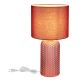 Veioze - Lampa de masa cu baza din sticla abajur textil SOFIA rosu