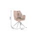 Seturi scaune, HoReCa - Set 2 scaune pivotante metal negru, catifea maro ruginiu CONCORD