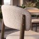 Seturi scaune, HoReCa - Set de 2 scaune retro VALHALLA WOOD lemn stejar maro/ tesatura bej