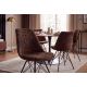 Seturi scaune, HoReCa - Set 4 scaune moderne Scandinavia imprimeu leopard negru-maro