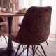 Seturi scaune, HoReCa - Set 4 scaune moderne Scandinavia imprimeu leopard negru-maro