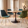 Set 4 scaune moderne Scandinavia imprimeu frunze Monstera