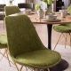 Seturi scaune, HoReCa - Set 4 scaune verzi Scandinavia imprimeu model floral