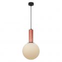 Lustra, Pendul din ceramica roz si sticla Rainbow