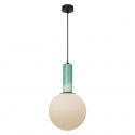 Lustra, Pendul din ceramica turcoaz si sticla Rainbow