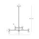 Candelabre, Lustre - Lustra suspendata, metal negru, piatra travertin Mara