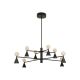 Candelabre, Lustre - Lustra suspendata, metal negru, piatra travertin Mara