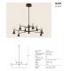 Candelabre, Lustre - Lustra suspendata, metal negru, piatra travertin Mara