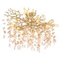 Lustra aplicata metal auriu mat, cristale de sticla QUEENA
