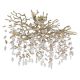 Lustre aplicate - Lustra aplicata metal auriu mat, cristale de sticla QUEENA