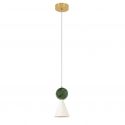 Lustra, Pendul metal auriu, marmura verde Mara