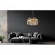 Pendule, Lustre suspendate - Lustra suspendata metal auriu mat, cristale de sticla QUEENA
