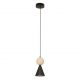 Pendule, Lustre suspendate - Lustra, Pendul metal negru, piatra travertin Mara