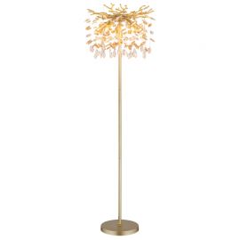 Lampadare - Lampa de podea metal auriu mat, cristale de sticla QUEENA