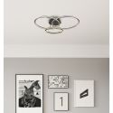 Plafoniera LED cu telecomanda ALAINA gri mat/ cristale K9
