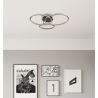 Plafoniera LED cu telecomanda ALAINA gri mat/ cristale K9