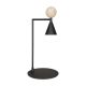 Veioze - Lampa de masa LED metal negru, piatra travertin Mara