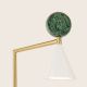 Lampadare - Lampa de podea LED metal auriu, marmura verde Mara