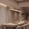 Lustra LED din travertin suspendata LITHO 120cm