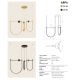Pendule, Lustre suspendate - Lustra LED 81W metal alama periata, marmura neagra Arpa