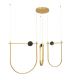 Pendule, Lustre suspendate - Lustra LED 81W metal alama periata, marmura neagra Arpa