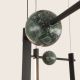 Pendule, Lustre suspendate - Lustra LED 81W metal negru, marmura verde Arpa
