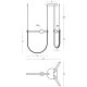 Pendule, Lustre suspendate - Lustra LED 81W metal negru, marmura verde Arpa