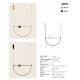 Pendule, Lustre suspendate - Lustra LED 32W metal negru, marmura verde Arpa