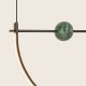 Pendule, Lustre suspendate - Lustra LED 32W metal negru, marmura verde Arpa