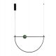 Pendule, Lustre suspendate - Lustra LED 32W metal negru, marmura verde Arpa