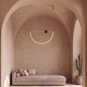 Lustra LED 32W metal alama periata, marmura neagra Arpa