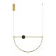 Pendule, Lustre suspendate - Lustra LED 32W metal alama periata, marmura neagra Arpa