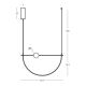 Pendule, Lustre suspendate - Lustra LED 16W metal alama periata, marmura neagra Arpa