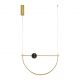 Pendule, Lustre suspendate - Lustra LED 16W metal alama periata, marmura neagra Arpa