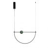 Lustra LED 16W metal negru, marmura verde Arpa