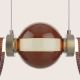 Pendule, Lustre suspendate - Lustra LED 26W metal alama periata, sticla maro VERSA