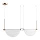 Pendule, Lustre suspendate - Lustra LED 26W metal alama periata, sticla transparenta VERSA