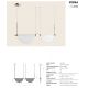 Pendule, Lustre suspendate - Lustra LED 26W metal alama periata, sticla transparenta VERSA