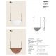Pendule, Lustre suspendate - Lustra LED 13W metal alama periata, sticla transparenta VERSA