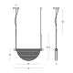 Pendule, Lustre suspendate - Lustra LED 13W metal alama periata, sticla transparenta VERSA