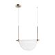 Lustra LED 13W metal alama periata, sticla transparenta VERSA