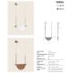 Pendule, Lustre suspendate - Lustra LED 9W metal alama periata, sticla maro VERSA