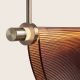 Pendule, Lustre suspendate - Lustra LED 9W metal alama periata, sticla maro VERSA