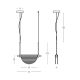 Pendule, Lustre suspendate - Lustra LED 9W metal alama periata, sticla transparenta VERSA