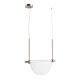 Lustra LED 9W metal alama periata, sticla transparenta VERSA